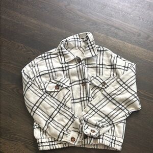 Plaid women Jacket in Black and White